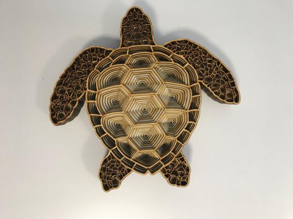 Turtle as a mandSchildkröte als Mandala Wandbildala mural